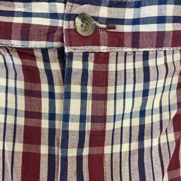 L. L. Red & Blue Plaid Pleat Front Mens Shorts sz 40 - Picture 3 of 7
